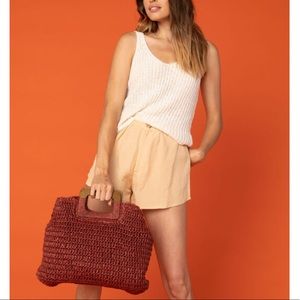 NWT Do Everything In Love Straw Handbag